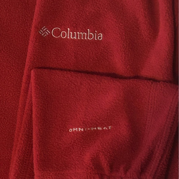 Columbia Men's Omni Heat Deep Red Fleece Full Zip Jacket. Size XL. - Picture 2 of 4